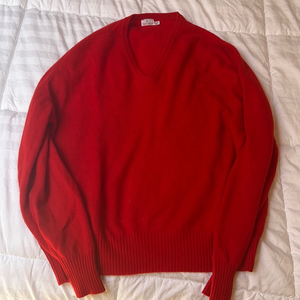 Red 100% Cashmere Neiman Marcus Sweater
